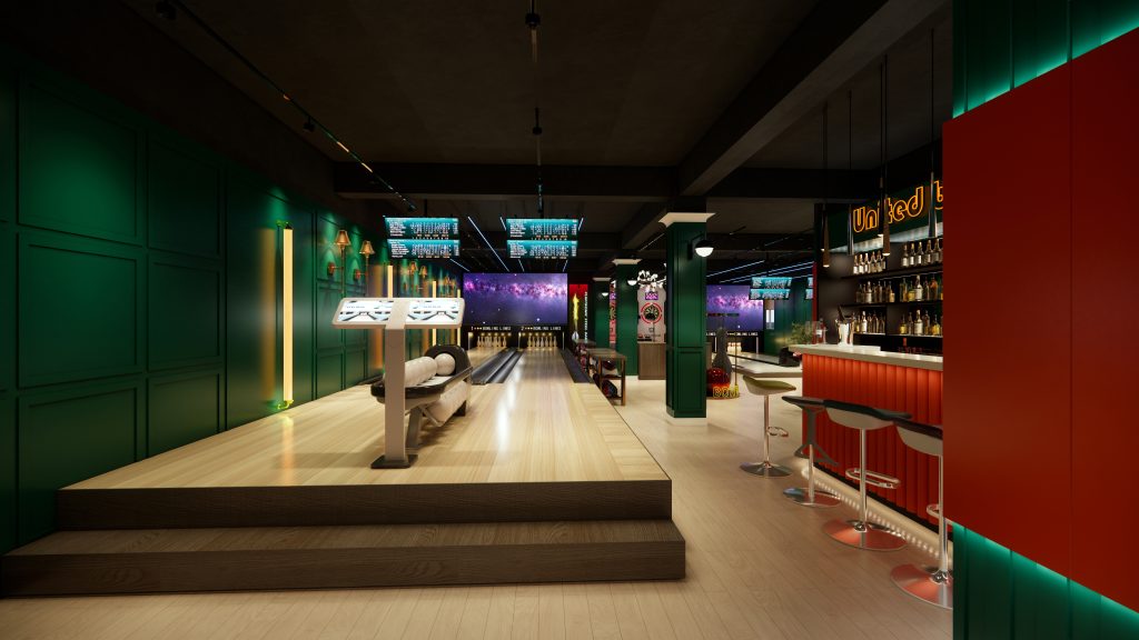 CHFUNTEK-string-pin-bowling-bar-with-2-lanes-bowling